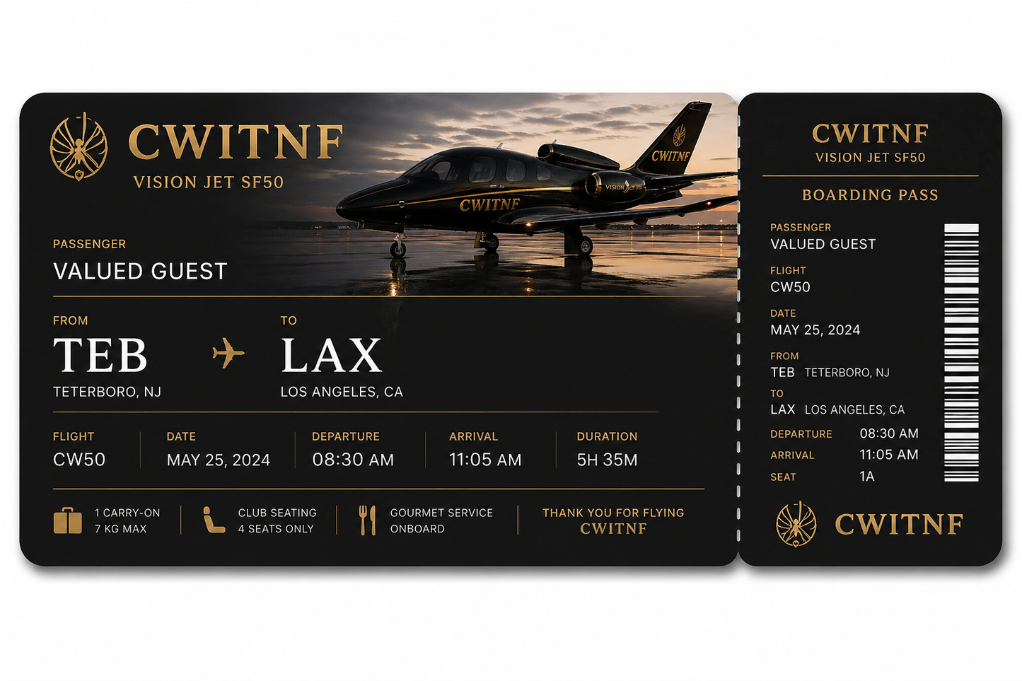 Cwitnf Airline - Bussiness Class